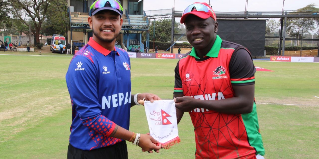 टी-२० सिरिज : अन्तिम खेलमा केन्याविरुद्ध टस जितेर ब्याटिङ गर्दै नेपाल