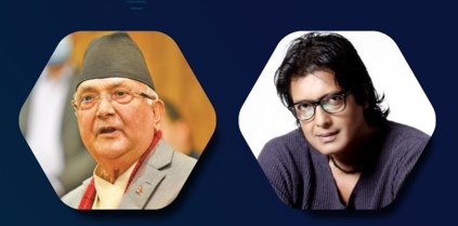 अध्यक्ष ओलीसँग सिनेमा संवाद गर्दै राजेश हमाल