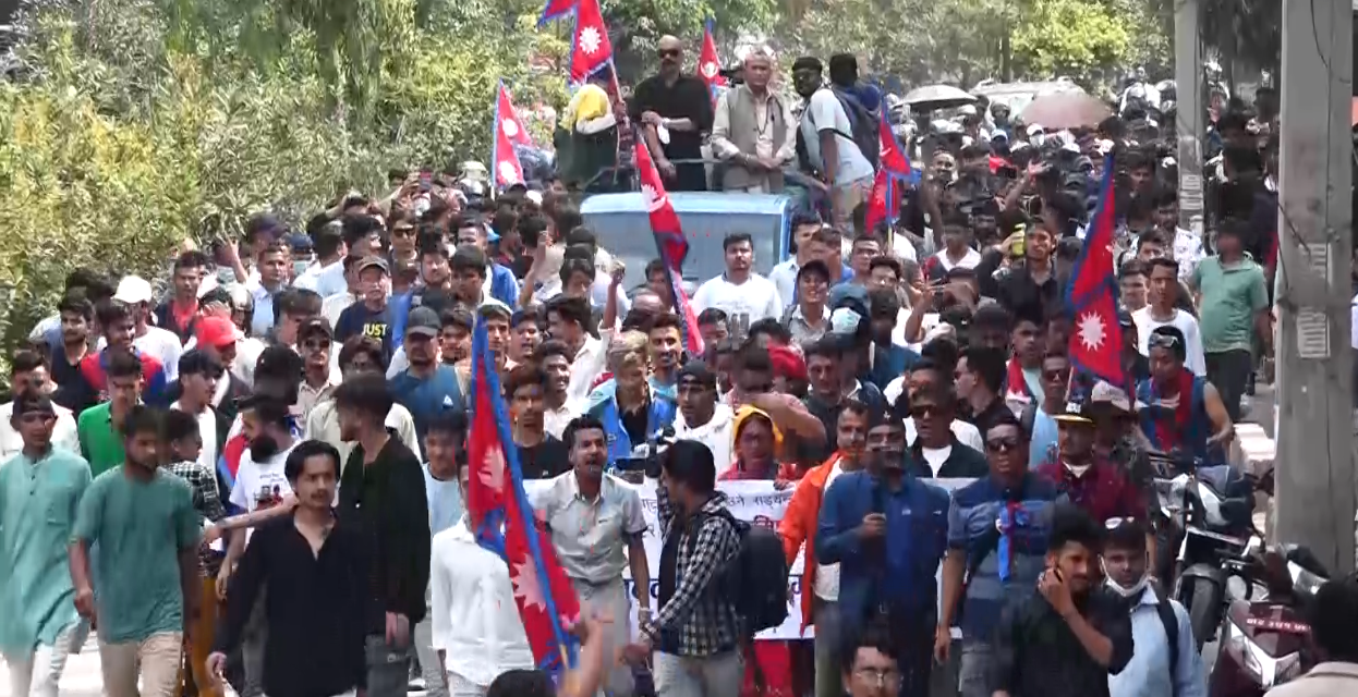सन्दीपले अमेरिकाको भिसा नपाएपछि क्रिकेट समर्थकले निकाले र्याली