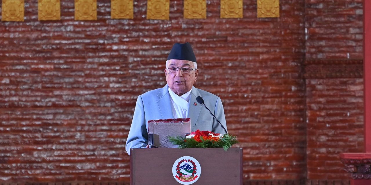 राजनीतिमा नागरिक पहिलो स्थानमा हुनेछन् भन्ने सङ्कल्प गरौँ : राष्ट्रपति पौडेल