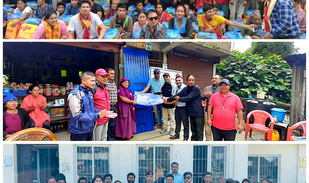 नेपाल लाइफ इन्स्योरेन्सद्वारा बाढी पीडितहरुलाई राहत सामाग्री प्रदान