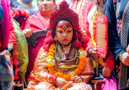 जीवित देवी कुमारीलाई पचली भैरवको दर्शन गराइयो