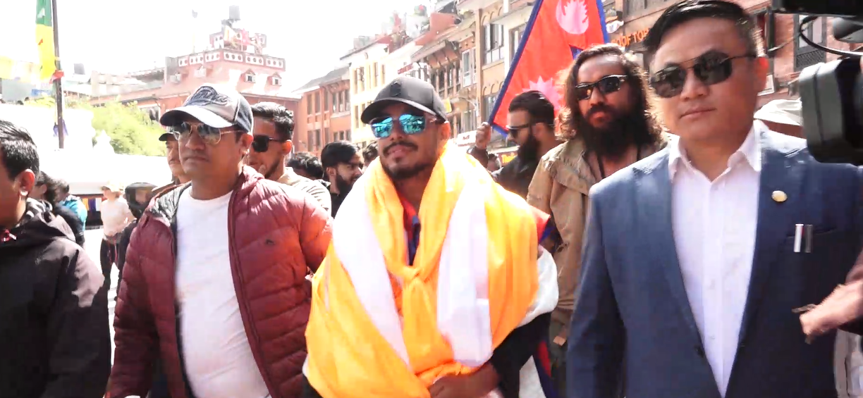 आरोही निर्मल पुर्जालाई काठमाडौंमा भव्य स्वागत
