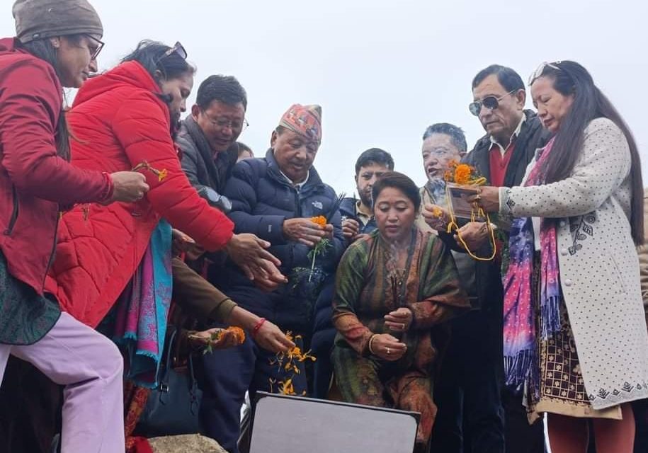 पाथीभरामा केबलकारको शिलान्यास, १५ महिनाभित्र निर्माण सम्पन्न हुने