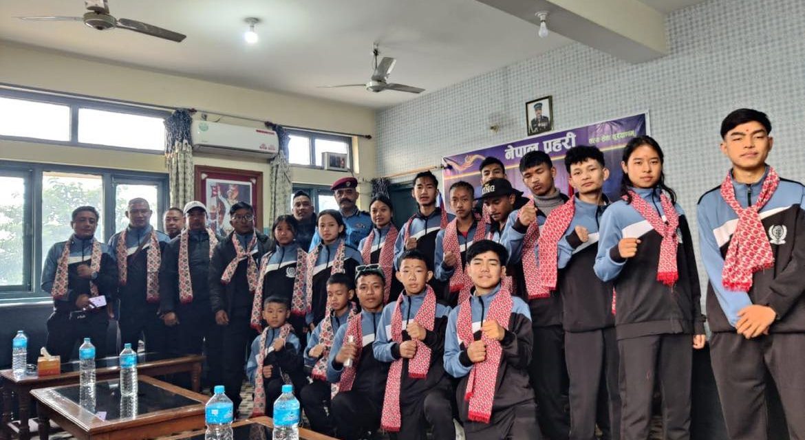 एसपी कुमोदद्वारा कराँते खेलाडीहरुलाई बिदाई