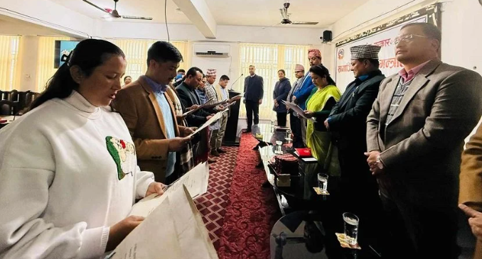 बागमती प्रदेश खेलकुद विकास परिषद्का १० सदस्यद्वारा शपथ ग्रहण