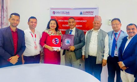 ग्लोबल आइएमई बैंक र लुम्बिनी मेडिकल कलेजबीच  छुटसम्बन्धी सम्झौता