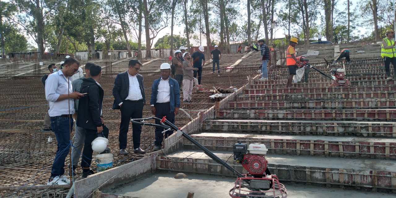 त्रिवि क्रिकेट रङ्गशालाको प्यारापिट ढलान आजदेखि सुरु