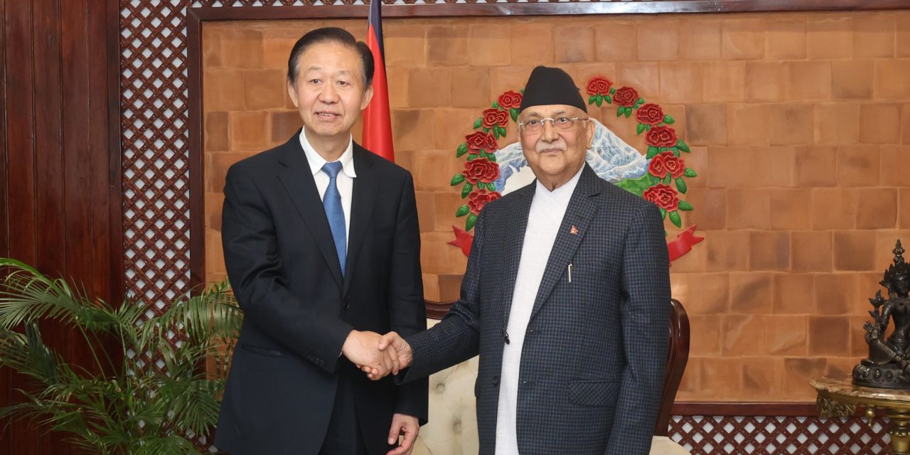 प्रधानमन्त्रीसँग चिनियाँ जनकंग्रेसका उपाध्यक्षको शिष्टाचार भेट