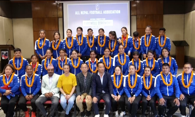 मैत्रीपूर्ण खेलका लागि राष्ट्रिय महिला फुटबल टोलीलाई विदाई