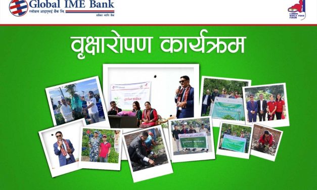ग्लोबल आइएमई बैंकद्वारा टोखा र दिक्तेल रुपाकोट मझुवागढी नगरपालिकामा वृक्षारोपण