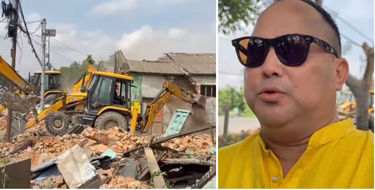सर्वोच्चको आदेशपछि वीरगञ्जमा २५ मिटर सडक विस्तार सुरु, मेनरोडमा डोजर चलाउँदै मेयर सिंह