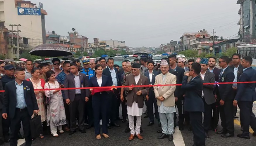 ग्वार्कोको ‘फ्लाई ओभर’ सञ्चालनमा, प्रधानमन्त्री ओलीबाट उद्घाटन