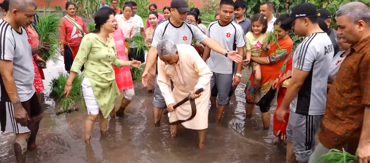 राष्ट्रपति पौडेल रोपाईँमा सहभागी