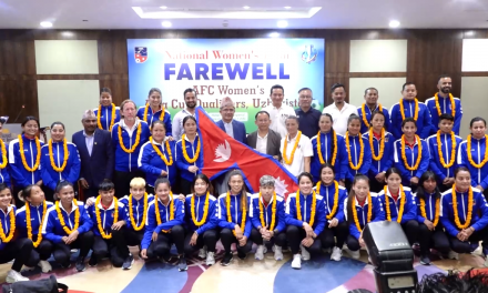 एएफसी एसियन कप छनोटका लागि नेपाली महिला टोलीको विदाई