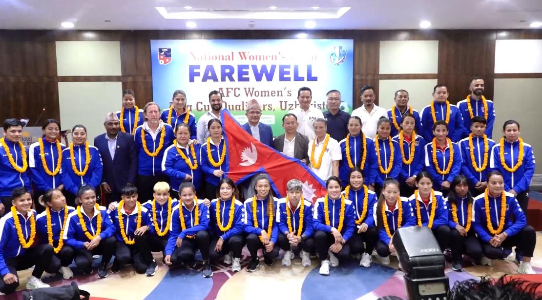 एएफसी एसियन कप छनोटका लागि नेपाली महिला टोलीको विदाई