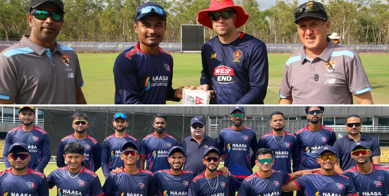 नेपाली क्रिकेट टोली एकैदिन तीन खेलमा पराजित