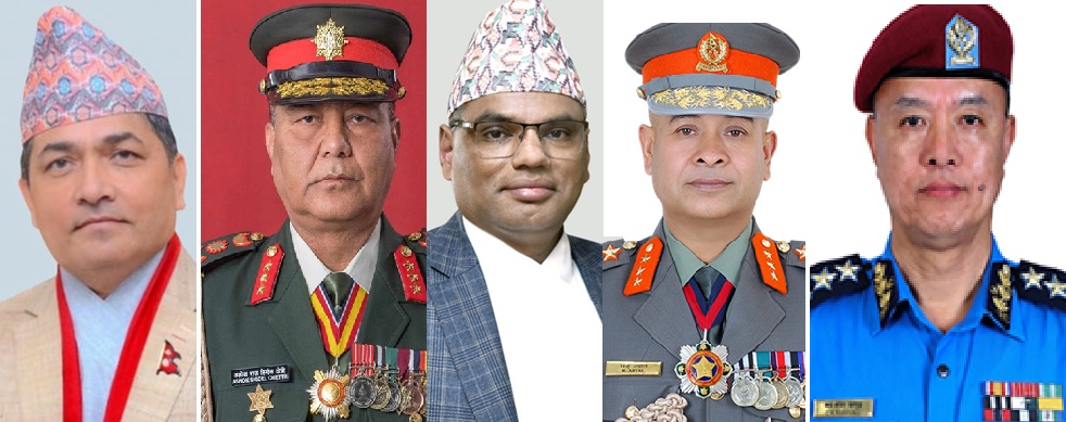 सेनासहित सुरक्षा निकायका प्रमुख र प्रशासनका प्रमुखको अपिल : शान्तिपूर्ण समाधान निकाल्न आग्रह
