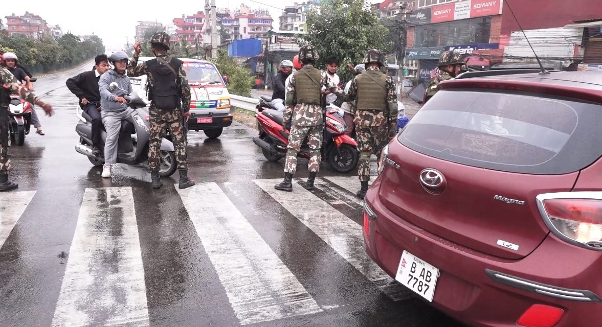 देशमा शान्ति सुरक्षा कायम गर्न यसरी उत्रिएको छ सेना