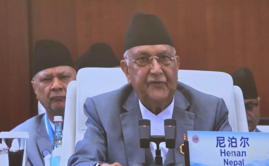 प्रधानमन्त्री ओलीद्वारा शाङ्घाइ शिखर सम्मेलनलाई सम्बोधन