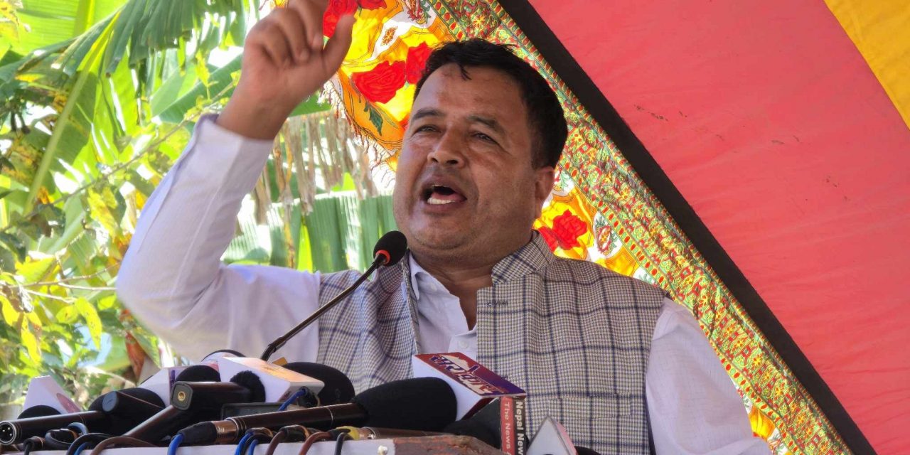 केपी ओलीलाई छोए देशभरि आगो बल्नेछ : महेश बस्नेत