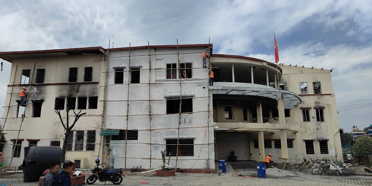 एमाले केन्द्रीय कार्यालय भवनको मर्मत सुरु