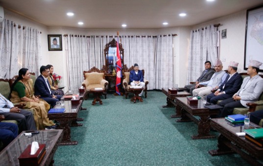 सभामुख घिमिरे र राजनीतिक दलका प्रतिनिधिबीच छलफल