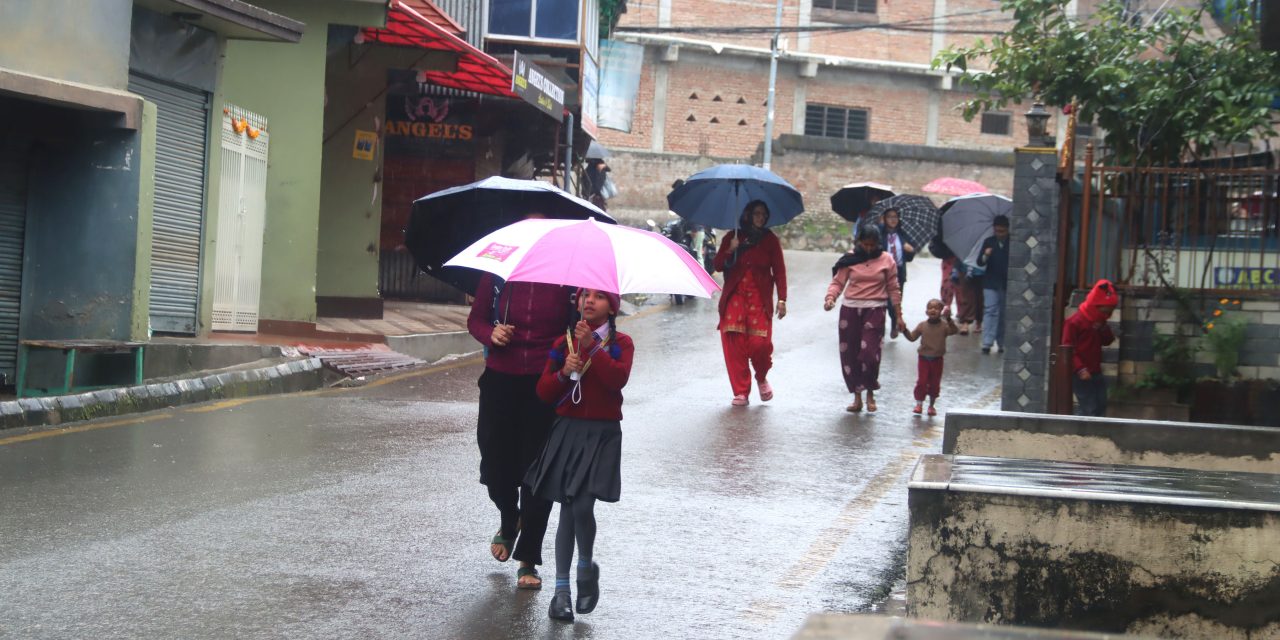 देशभर मनसुन सक्रिय, पहाडी क्षेत्रमा भारी वर्षाको सम्भावना