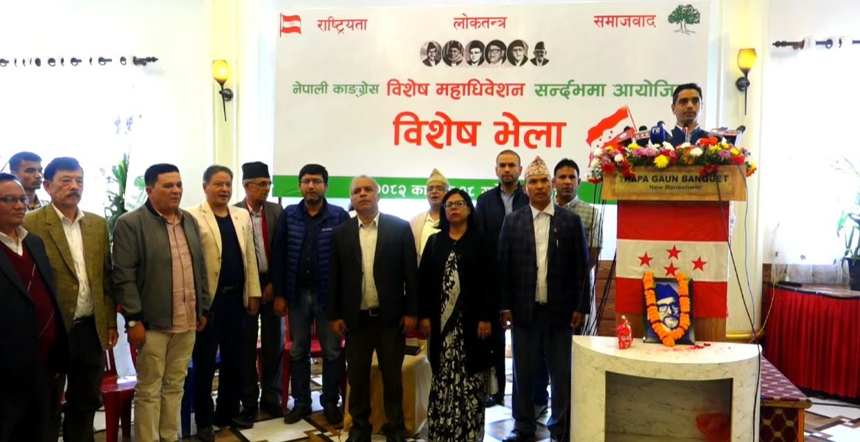 कांग्रेसको विशेष महाधिवेशन पक्षधरको भेला सुरु