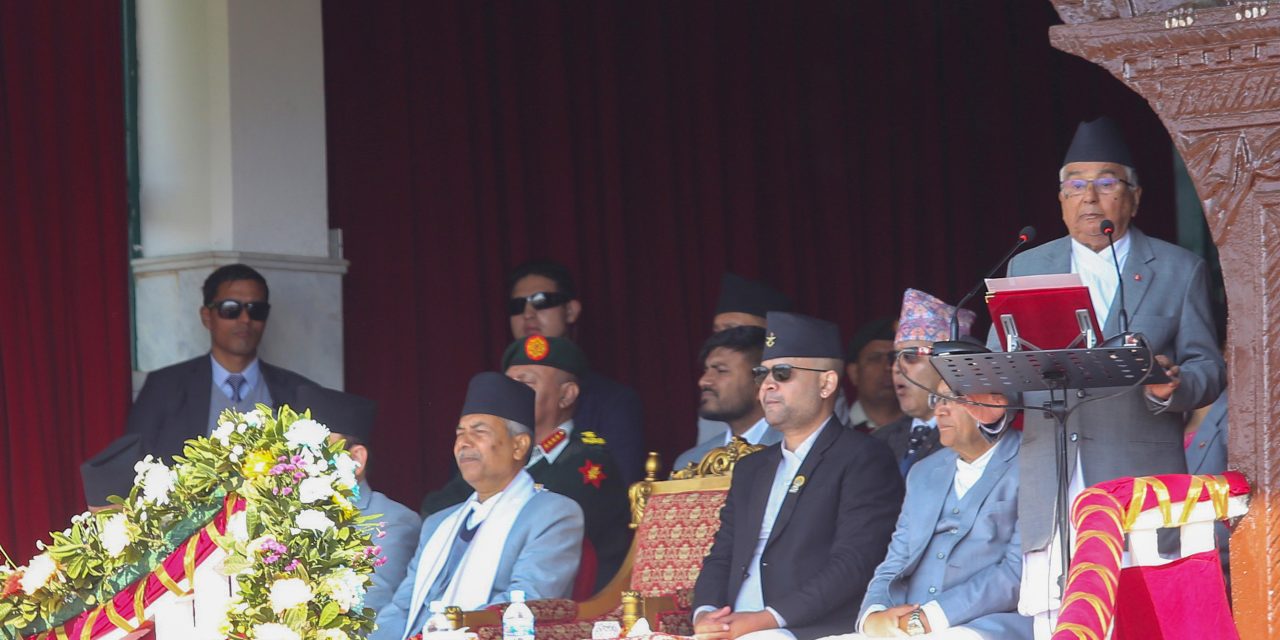 दृढ अठोट र ऊर्जासहित आचरणशील र चरित्रवान नेतृत्वको खाँचो छ : राष्ट्रपति पौडेल