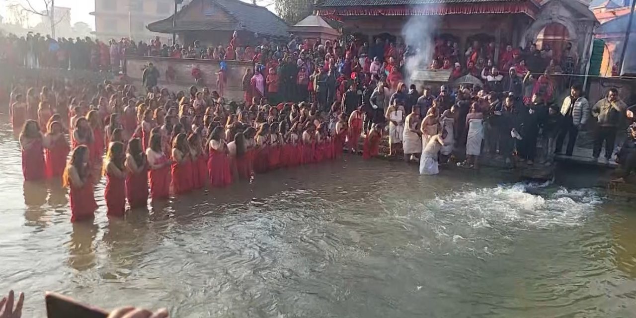 माधवनारायणलाई पनौतीमा पुर्याएर विधिपूर्वक पूजाआराधना गरियो