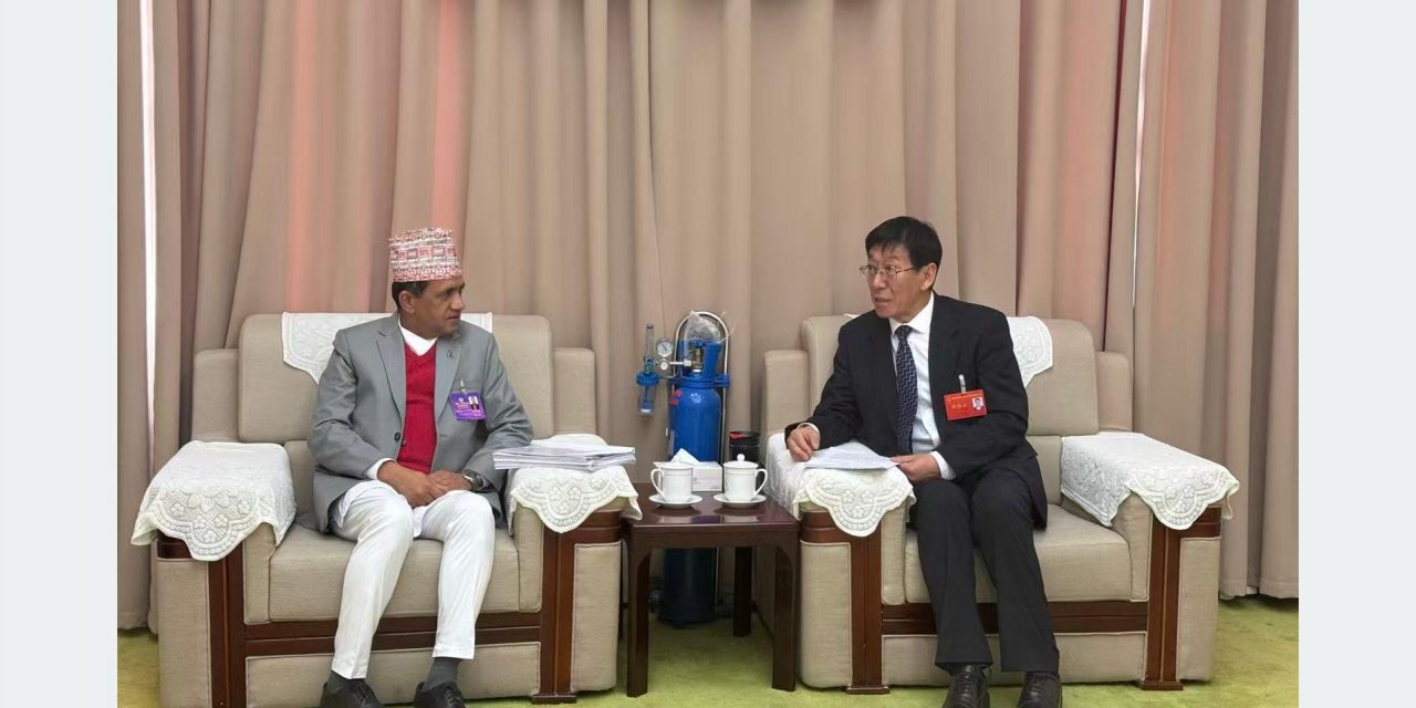 सिचाङका सभामुखसँग महावाणिज्यदूतको शिष्टाचार भेट