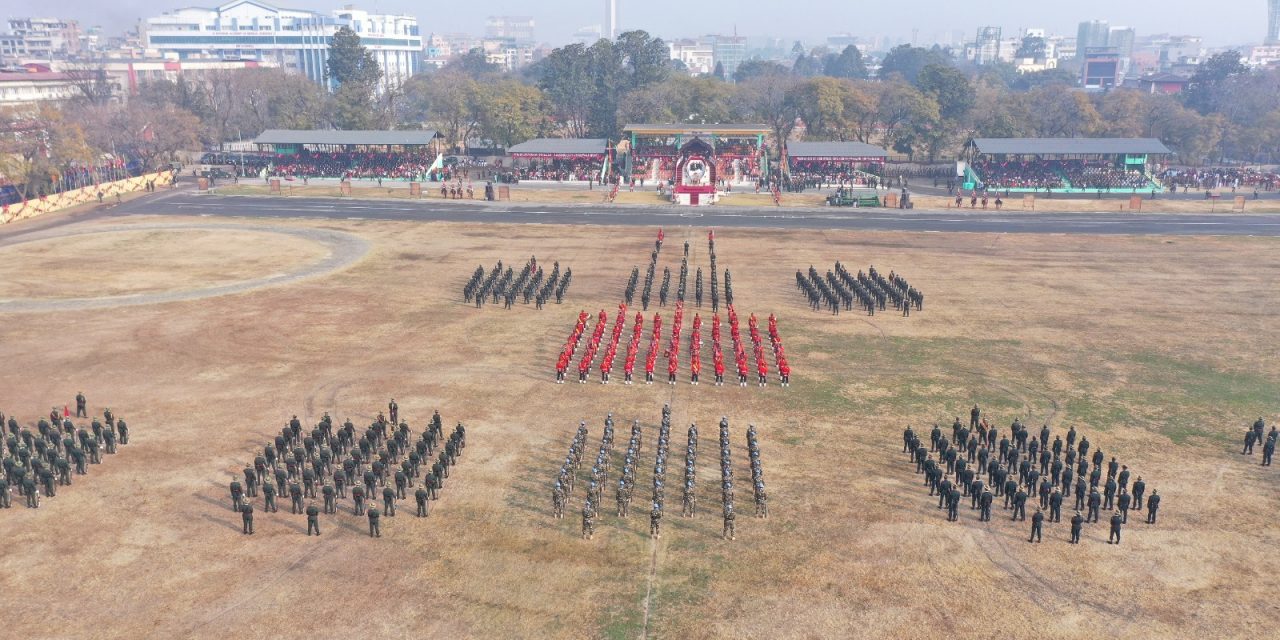 टुँडिखेलमा महाशिवरात्रि तथा सेना दिवसको पूर्वाभ्यास