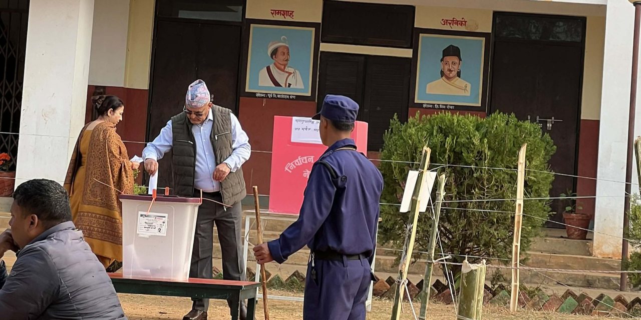 उत्तरी गोरखाका मतदान केन्द्रमा मतदाता सम्पन्न