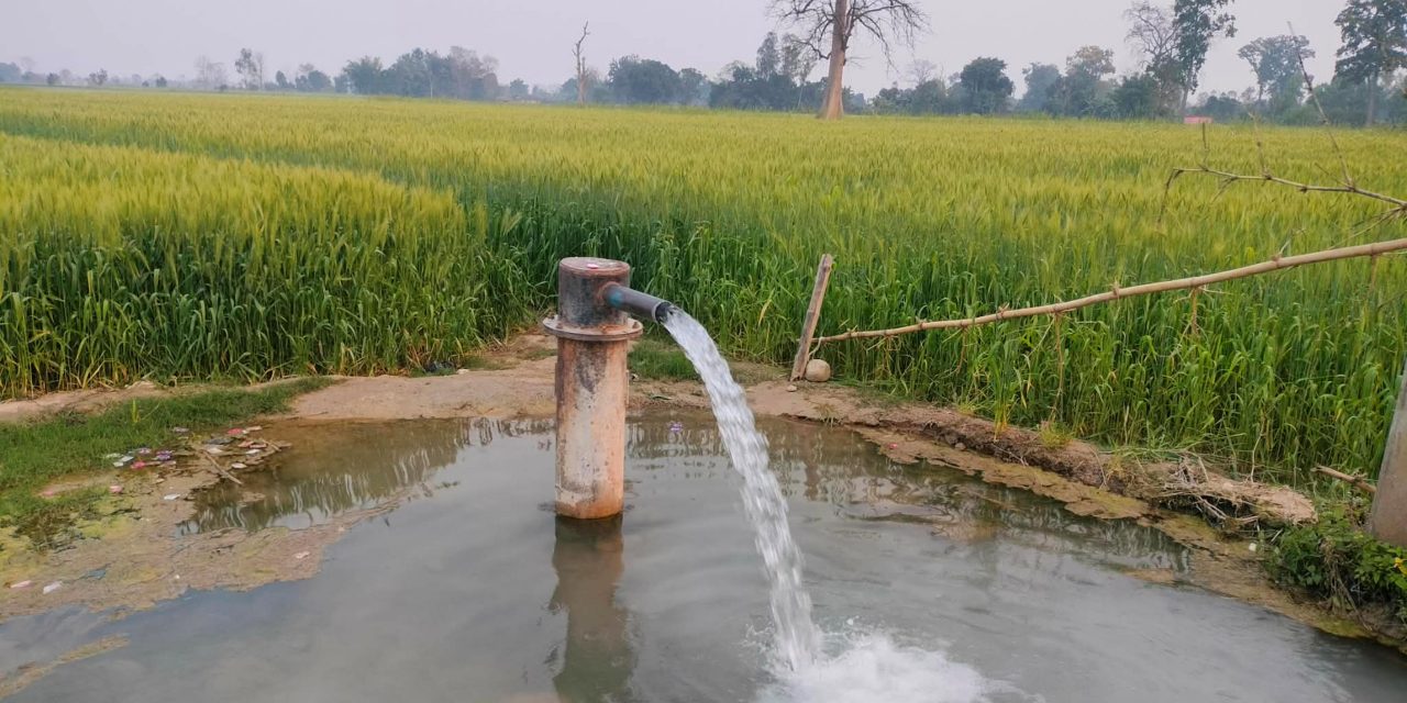 सिँचाइ समस्या समाधान गर्न बोरिङ जडान