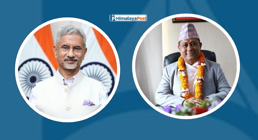 भारतीय समकक्षी जयशंकरद्वारा नेपालका नवनियुक्त परराष्ट्रमन्त्री शिशिर खनाललाई शुभकामना