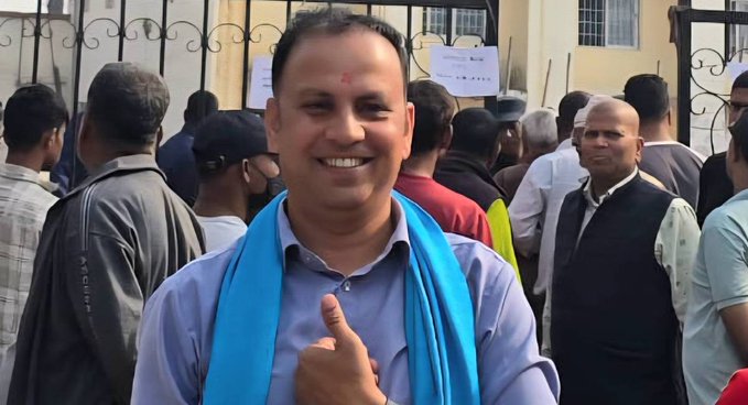 धनुषा—३ मा रास्वपाका मनिष झा अग्रस्थानमा