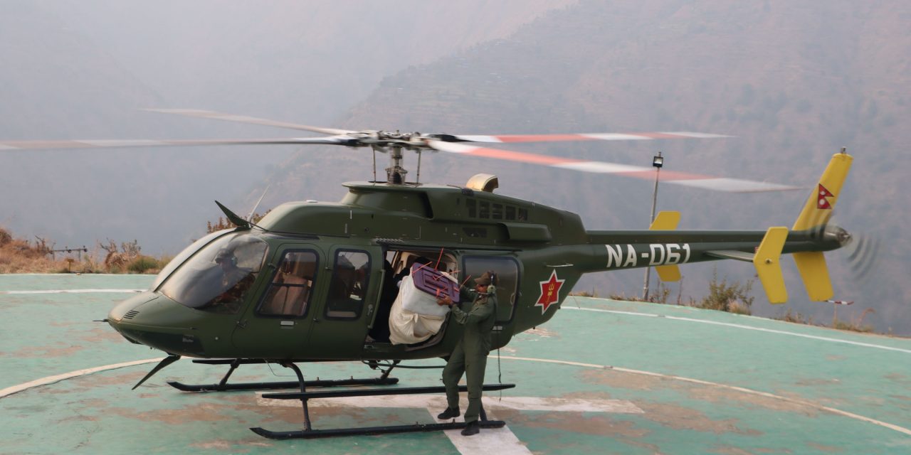 रुकुमपूर्वका तीन मतदान केन्द्रको मतपेटिका हेलिकप्टरमार्फत ल्याइयो, मतगणना शुक्रबार मात्रै