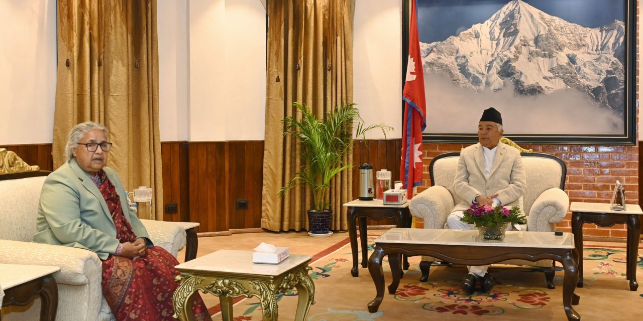 राष्ट्रपति पौडेलद्वारा प्रधानमन्त्री कार्कीसँग निर्वाचनबारे जानकारी