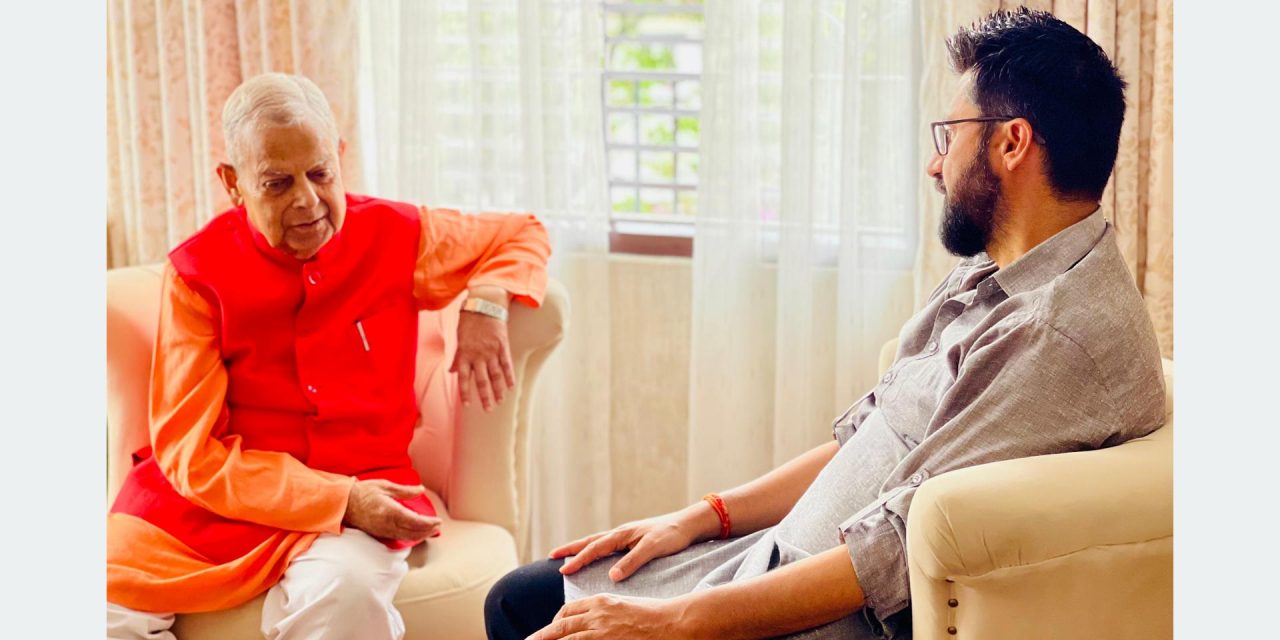 रास्वपा सभापति लामिछाने र महन्थ ठाकुरबीच भेट