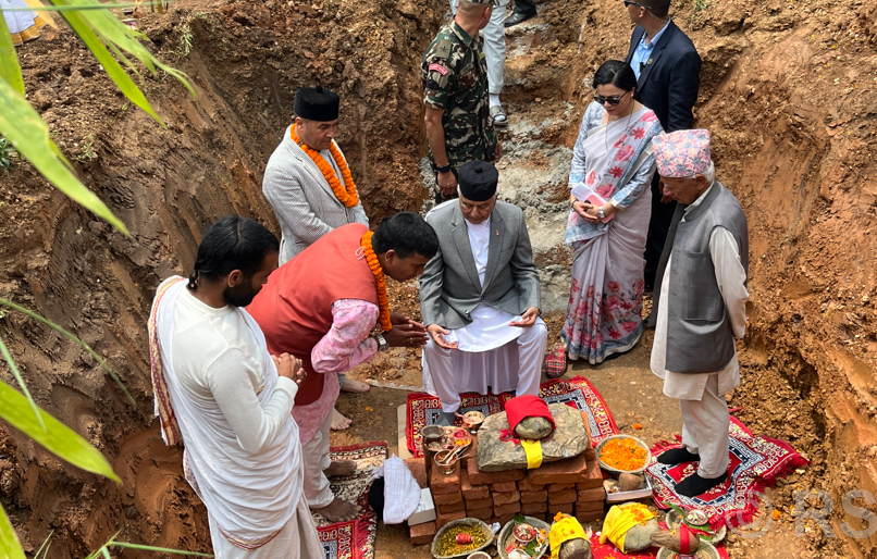 राष्ट्रपति पौडेलद्वारा भानु साहित्य उद्यानको शिलान्यास