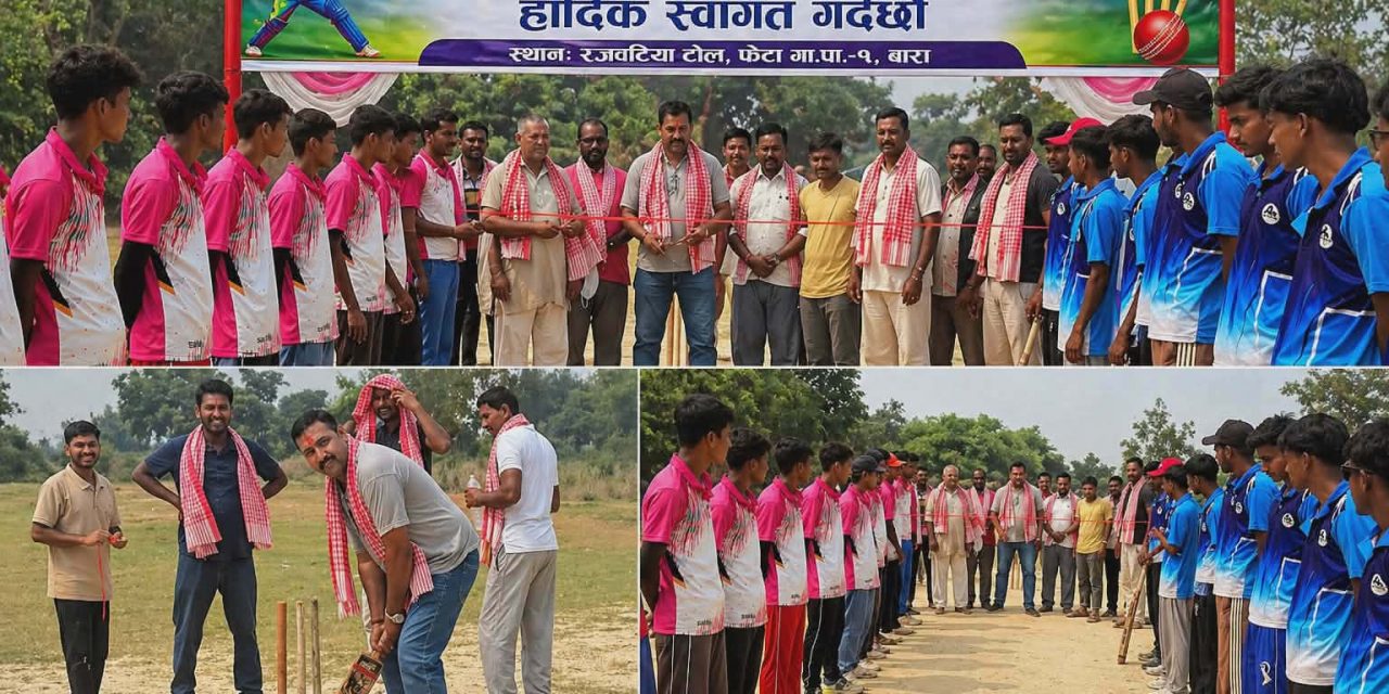 रजवटिया प्रीमियर लिग सुरु, युवा नेता दुबेले गरे उद्घाटन