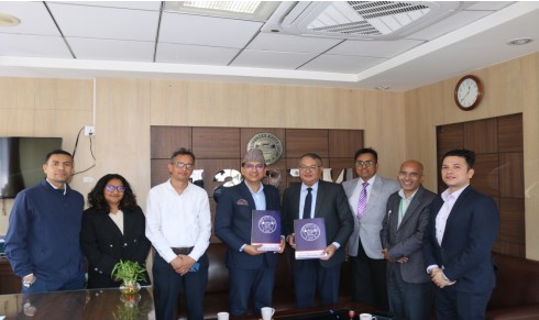 नेपाल स्टक एक्सचेञ्ज लिमिटेड र टाइम फर्मास्युटिकल्स लिमिटेड बिच शिलबन्दी बोलपत्र सम्बन्धी कार्य सञ्चालन गर्न सम्झौता