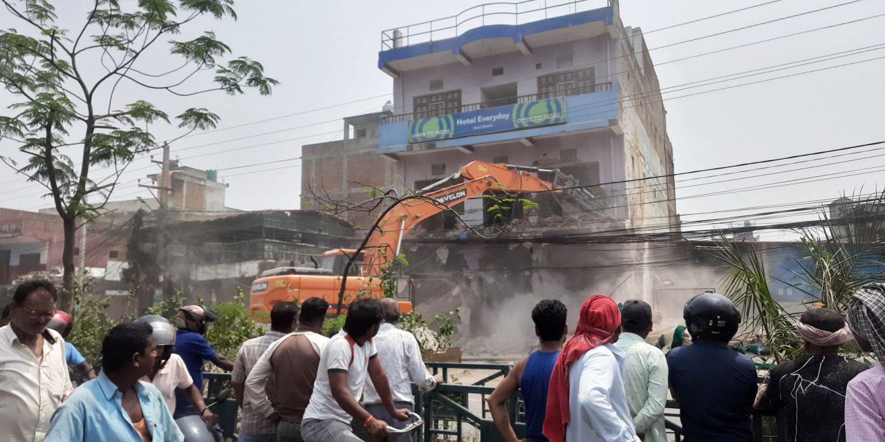 वीरगन्जमा अतिक्रमित संरचना भत्काउन सुरु