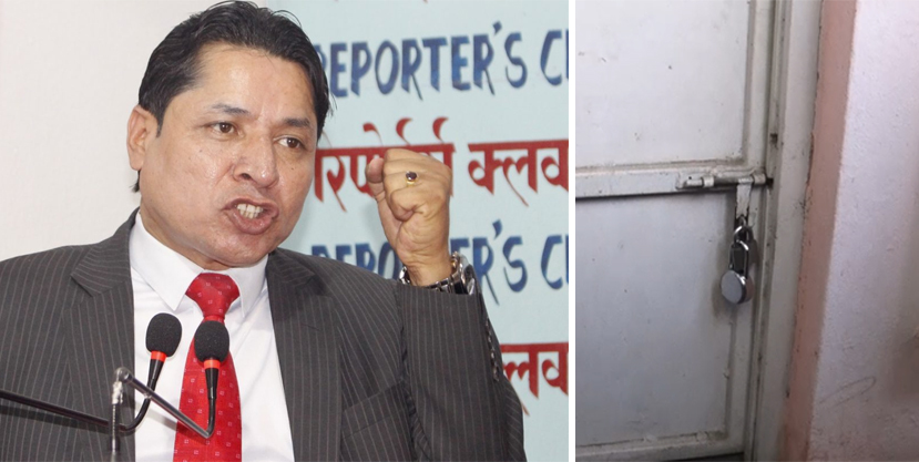भृकुटीमण्डपमा भाडा नतिर्नेमाथि कारबाही सुरु, धमलाको रिपोर्टर्स क्लबमा समेत ताला !
