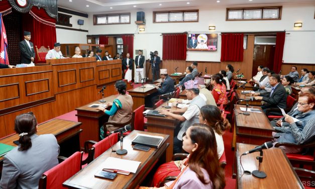 कार्यसूचीमा प्रवेश नै नगरी  राष्ट्रियसभा बैठक स्थगित