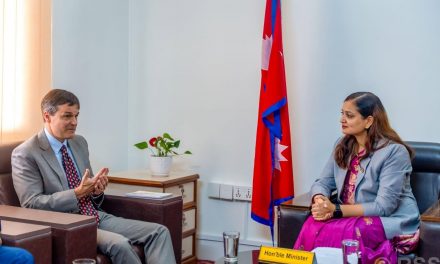 स्वास्थ्यमन्त्री मेहतासँग अमेरिकाका कार्यवाहक राजदूतको शिष्टाचार भेट