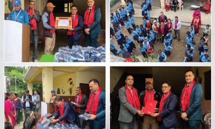 एन आई सी एशिया बैंकद्वारा विद्यालयलाई पोशाक सहयोग