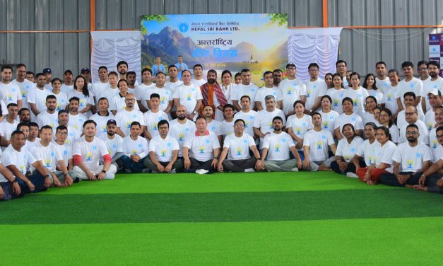 नेपाल एसबीआई बैंकद्वारा अन्तर्राष्ट्रिय योग दिवस २०२६ अवसरमा योग कार्यक्रम सम्पन्न