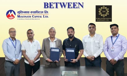 शुभ इन्टरनेशल हस्पिटालिटीको साधारण शेयर निष्काशनको लागि मुक्तिनाथ क्यापिटल बिक्री प्रबन्धकमा नियुक्त